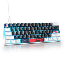 Load image into Gallery viewer, surmen 60% Mechanical Gaming Keyboard with Linear Red Switch, Wired Mini Compact Keyboard 60 Percent Backlit for Laptop Desktop PC Gamers 61 Black-Ice Blue, BlackIceBlue_1
