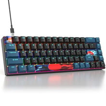 Load image into Gallery viewer, surmen 65% Mechanical Gaming Keyboard with Linear Red Switch, Wired Mini Compact Keyboard 60 Percent Backlit for Laptop Desktop PC Gamers68 Monster B-Rainbow, MonsterBRainbow_1
