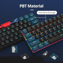 Load image into Gallery viewer, surmen 65% Mechanical Gaming Keyboard with Linear Red Switch, Wired Mini Compact Keyboard 60 Percent Backlit for Laptop Desktop PC Gamers68 Monster B-Rainbow, MonsterBRainbow_6049
