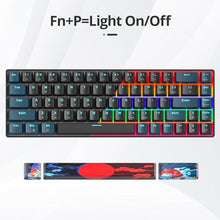 Load image into Gallery viewer, surmen 65% Mechanical Gaming Keyboard with Linear Red Switch, Wired Mini Compact Keyboard 60 Percent Backlit for Laptop Desktop PC Gamers68 Monster B-Rainbow, MonsterBRainbow_6050
