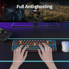 Load image into Gallery viewer, surmen 65% Mechanical Gaming Keyboard with Linear Red Switch, Wired Mini Compact Keyboard 60 Percent Backlit for Laptop Desktop PC Gamers68 Monster B-Rainbow, MonsterBRainbow_6051
