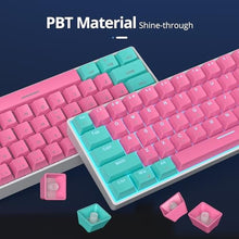 Load image into Gallery viewer, surmen 65% Percent Gaming Keyboard Mechanical with Linear Red Switch, 68-Keys Pink Mini Gaming Keyboard 60 Percent LED Light Backlit PBT Keycaps for Laptop Desktop PC Gamers (68 Miami)_6286
