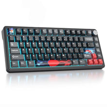 Load image into Gallery viewer, surmen M75 75% Wireless Creamy Keyboard with Gasket, Pre-lubed Triple Mode Bluetooth Mechanical Gaming Keyboard BT5.0/2.4Ghz/USB with Sound Absorbing Pads Hot-Swap(Shadow Red), ShadowRed_1
