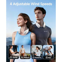Load image into Gallery viewer, SWEETFULL Portable Neck Fan: 5200mAh Bladeless Personal Fan | 4 Speeds, 20H Max Runtime, No Hair Twist Quiet Wearable Fan for Travel | Birthday Gifts for Men Women Mom Dad, AWhite_7614
