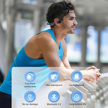 Load image into Gallery viewer, Swimming Headphones Underwater, Bone Conduction Headphones, IP68 Waterproof Earbuds for Swimming Built-in MP3 Player 32G Memory,Wireless Bluetooth 5.3 Open Ear Earbuds for Cycling Sports White_6009
