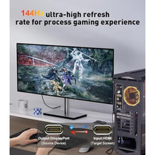 Load image into Gallery viewer, SWITCHFLUX 8K DisplayPort 1.4 to HDMI 2.1 Adapter [4K@120Hz,2K@165Hz] Uni-Directional DP Source to HDMI Display Converter Display Port for AMD/NVIDIA Cards PC (Not Compatible with PS5), Gray_5024

