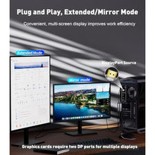Load image into Gallery viewer, SWITCHFLUX 8K DisplayPort 1.4 to HDMI 2.1 Adapter [4K@120Hz,2K@165Hz] Uni-Directional DP Source to HDMI Display Converter Display Port for AMD/NVIDIA Cards PC (Not Compatible with PS5), Gray_5025
