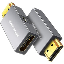 Load image into Gallery viewer, SWITCHFLUX HDMI to Displayport Adapter [2 Pack], 4k@60Hz HDMI to Displayport Converter, Aluminium HDMI Male to DP Female Adapter Compatible with PC, Graphics Card, Laptop and More, 1.96 inch, Grey_1
