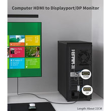 Load image into Gallery viewer, SWITCHFLUX HDMI to Displayport Adapter, 4K@60Hz Active HDMI Male to DP Female Converter Adapter High Speed HDCP 2.2 Cable for PC,NVIDIA,AMD,NS,PS4/5,Xbox One/Series X (8.66 in), Grey_4592

