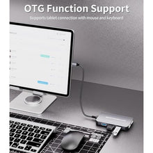 Load image into Gallery viewer, SWITCHFLUX USB C Docking Station Dual Monitors Adapter,6 in 1 USB C Hub for Dual 4K HDMI Display,USB C Hub with 2HDMI,3USB Port,100WPD Compatible for MacBook Air/Pro,Dell XPS,and More, grey_5014
