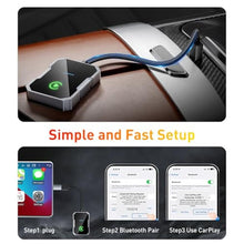 Load image into Gallery viewer, SWITCHFLUX Wireless Carplay Adapter,2024 Upgraded Apple CarPlay Converts Wired to Wireless Adapter for iPhone,No Delay Carplay Dongle for Apple iOS 10 &amp; Android 11 and Above, black_4556
