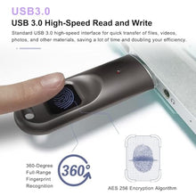 Load image into Gallery viewer, Swokely USB Flash Drive, Fingerprint Encrypted USB Drive, External Storage Fingerprint, High Speed USB 3.0 Flash, Build-in 8/32/64/128/256G for Secure Data Storage and Transfer, Password, for Laptop_1164
