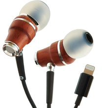 Load image into Gallery viewer, Symphonized Premium Wooden Lightning Headphones for iPhone 14, 13, or lower - Wired Earbuds Lightning Cord with Microphone &amp; Volume Control, iPhone Earphones Wired with Mic Apple MFI Certified (Black)_1
