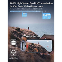 Load image into Gallery viewer, SYNCO Wireless Lavalier Microphone for iPhone, P1L 2.4GHz Lapel Mic with Charging Case for iPhone Smartphone YouTube TIK Tok Live Streaming Vlog, Wireless-Lavalier-Microphone-iPhone, Blue_1750
