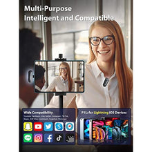 Load image into Gallery viewer, SYNCO Wireless Lavalier Microphone for iPhone, P1L 2.4GHz Lapel Mic with Charging Case for iPhone Smartphone YouTube TIK Tok Live Streaming Vlog, Wireless-Lavalier-Microphone-iPhone, Blue_1751
