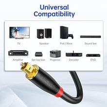 Load image into Gallery viewer, Syncwire Digital Optical Audio Cable (10 Feet) - [24K Gold-Plated, Ultra-Durable] Fiber Optic Toslink Male to Male Cord Optical Cables for Home Theater, Sound Bar, TV, PS4, Xbox, Playstation &amp; More, Balck_1712
