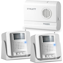 Load image into Gallery viewer, SYNLETT Wireless Bed Alarm with 2 Motion Sensors and Caregiver Pager, White_1
