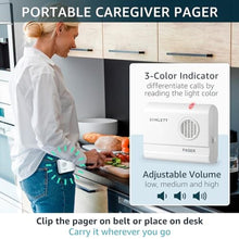 Load image into Gallery viewer, SYNLETT Wireless Bed Alarm with 2 Motion Sensors and Caregiver Pager, White_1287
