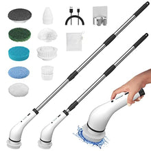 Load image into Gallery viewer, SZFIXEZ Electric Spin Scrubber,Cordless Power Scrubber Cleaning Brush with 6 Replaceable Brush Heads,Small Handheld Electric Scrubber for Bathroom Bathtub, Floor, Wall, Tile, Kitchen, Toilet, Window, Black_1
