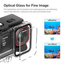 Load image into Gallery viewer, SZZCNOX 147FT/45M Underwater Diving Case for Insta360 Ace Pro 2, Waterproof Case Protective Cover, Dive Housing Shell for Insta360 Ace Pro2 Action Camera Accessories, with Adapter &amp; Fastening Screw, TransparentBlack_937

