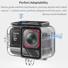 Load image into Gallery viewer, SZZCNOX 147FT/45M Underwater Diving Case for Insta360 Ace Pro 2, Waterproof Case Protective Cover, Dive Housing Shell for Insta360 Ace Pro2 Action Camera Accessories, with Adapter &amp; Fastening Screw, TransparentBlack_938
