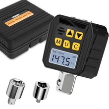 Load image into Gallery viewer, TAGVIT 1/2 Drive Digital Torque Adapter, 7.38-147.5 Ft-lb/10-200 Nm Digital Torque Wrench Converter with 3/8" and 1/4" Adapters for Bicycle Motorcycle Car Repair, BlackSilver_1
