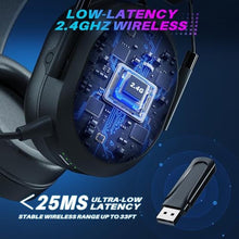 Load image into Gallery viewer, Taiahiro Wireless Gaming Headset (Black Grey), blackGREY_5667
