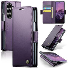 Load image into Gallery viewer, Taneny Designed for Samsung Galaxy Z Fold 7 Case (2025),PU Leather Wallet Flip Folio Case with Card Holder RFID Blocking Kickstand Shockproof Phone Cover for Samsung Galaxy Z Fold 7 5G (Purple)_1
