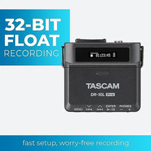 Load image into Gallery viewer, TASCAM DR-10L Pro Field Recorder with Lavalier Microphone and 32-bit Float Recording for Audio for Video Supports 512GB microSDXC and LTC Jam Sync for Seamless Timecode Synchronization_1295
