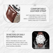 Load image into Gallery viewer, Taxau Brown Watch for Men Luxury Silver Watch Mens Leather Strap Wrist Watches for Men Waterproof Analog Quartz Business Casual Dress Men's Watches Classic Big Face with Day and Date, whiteFaceBrownBandGBrownWhite_772
