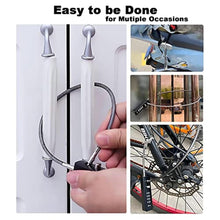 Load image into Gallery viewer, Tcyoatoa Combination Cable Lock for Outdoor Fence Gate, 904T-23.6", Black_6904
