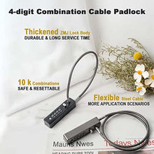 Load image into Gallery viewer, Tcyoatoa Combination Cable Lock for Outdoor Fence Gate, 904T-23.6", Black_6905
