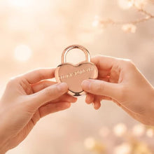 Load image into Gallery viewer, Tcyoatoa Fingerprint Padlock for Gym Locker, Heart Shaped, Rose Gold, RoseGold_6841
