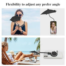 Load image into Gallery viewer, TDTOK Magnetic Phone Umbrella for Sun with Universal Adjustable Phone Ring, Outdoor Anti-Reflective Magnetic Cell Phone Umbrella Sun Shade for iPhone 16 15 14 13 12 Pro Max, Black_334
