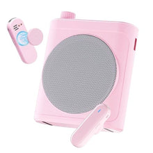 Load image into Gallery viewer, Tearstone Voice Amplifier for Teachers with Wireless Magnetic Lavalier Microphone, Bluetooth Portable Rechargeable Speaker, 2 Mics for Classroom, Meetings, Speeches, Outdoor (Pink)_1
