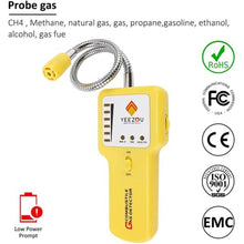 Load image into Gallery viewer, Techamor Y201 Portable Battery Powered Methane Propane Combustible Natural Gas Leak Sniffer Detector_1060
