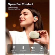 Load image into Gallery viewer, TEDELON Open Ear Headphones Bluetooth 5.4: 50H Playtime Wireless Earbuds, 16.2mm Drivers, IPX6 Waterproof, LED Display, Comfort Fit for Running, Cycling, Workouts, White, Beige_153
