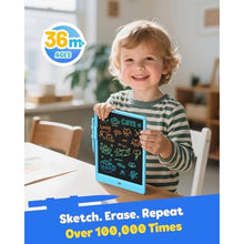 Load image into Gallery viewer, TEKFUN LCD Writing Tablet for Kids, 10-inch Coloring Drawing Pad, Mess Free Doodle Board, Airplane Travel Toys for Boys and Toddlers, Road Trip Essentials, Gifts for 3 4 5 6 7 8 Year Old Girls(Blue)_8505
