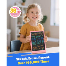 Load image into Gallery viewer, TEKFUN LCD Writing Tablet for Kids, 10-inch Coloring Drawing Pad, Mess Free Doodle Board, Airplane Travel Toys for Boys and Toddlers, Road Trip Essentials, Gifts for 3 4 5 6 7 8 Year Old Girls (Pink)_2450
