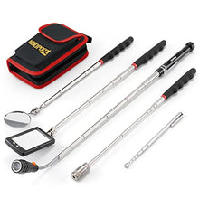 Load image into Gallery viewer, Telescoping Magnetic Pickup Tool Set, Inspection Mirror Telescoping, LED Flashlight, Cool Gadgets for Men, Stocking Stuffers, Gifts for Dad, Husband, Kids, Boyfriend, Magnet Stick(Red)_1
