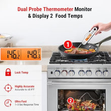 Load image into Gallery viewer, TempPro TempSwift Rechargeable Digital Meat Thermometer for Cooking, Silver_953
