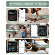 Load image into Gallery viewer, Tensky Smart Watch for Men Women(Call Receive/Dial), Alexa Built-in, 1.8" Touch Screen Fitness Tracker with Heart Rate Sleep Tracking, 100 Sports Modes, 5ATM Waterproof Smartwatch for Android iPhone, Green_331
