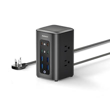 Load image into Gallery viewer, TenTrend Power Strip Tower, 230W Charging Station with Multiple Devices, BlackBlue_1
