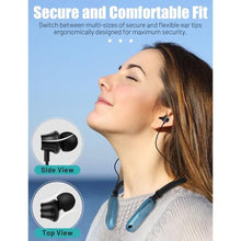 Load image into Gallery viewer, TERUBIN Neckband Bluetooth Headphones, 120H Long Playtime Wireless Stereo Neckband Earbuds with Microphone, Waterproof Around The Neck Headphones in Ear Headset for Sports/Workout/Office (Blue)_1689
