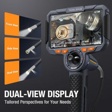 Load image into Gallery viewer, Teslong TF600 4-Way Articulating Borescope with 6.5mm Dual Lens Endoscope, black_379
