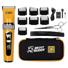 Load image into Gallery viewer, The Cut Buddy Clipper &amp; Grooming Set, Cordless Hair &amp; Beard Trimmer with Ceramic &amp; Titanium Blades, 7 Guards, Waterproof, Beginner Kit, Yellow_1
