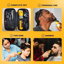 Load image into Gallery viewer, The Cut Buddy Clipper &amp; Grooming Set, Cordless Hair &amp; Beard Trimmer with Ceramic &amp; Titanium Blades, 7 Guards, Waterproof, Beginner Kit, Yellow_6828

