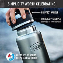 Load image into Gallery viewer, THERMOS ICON SERIES Water Bottle with Screw Top Lid - 40 Ounce, Saddle - Stainless Steel Vacuum Insulated Water Bottle with Lid_7784
