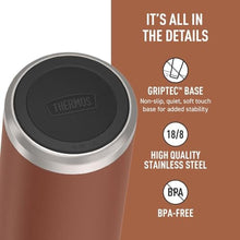 Load image into Gallery viewer, THERMOS ICON SERIES Water Bottle with Screw Top Lid - 40 Ounce, Saddle - Stainless Steel Vacuum Insulated Water Bottle with Lid_7785
