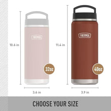 Load image into Gallery viewer, THERMOS ICON SERIES Water Bottle with Screw Top Lid - 40 Ounce, Saddle - Stainless Steel Vacuum Insulated Water Bottle with Lid_7786
